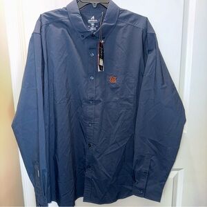 NWT Antigua Navy Shirt Long Sleeve Button Down 2XL XCL Auburn Tigers